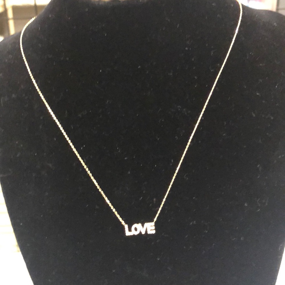 14k gold love necklace